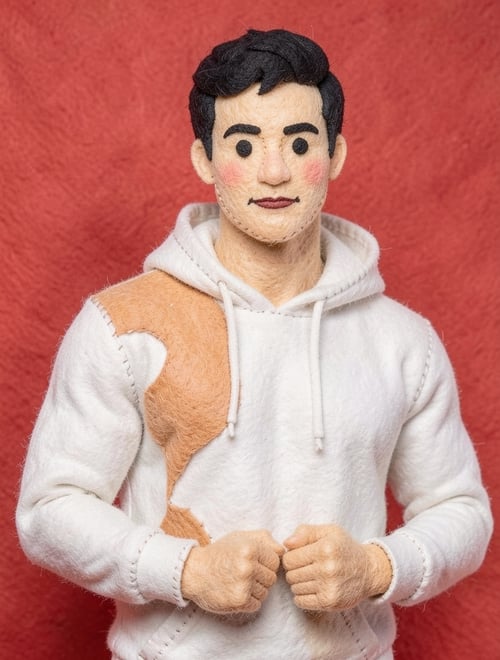 Turn Person into Felt Craft Style Using AI