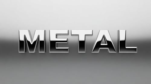 Metal Chrome Font Text Maker