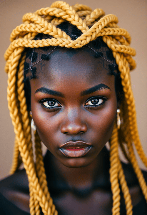 Blonde Allure: Braided Beauty