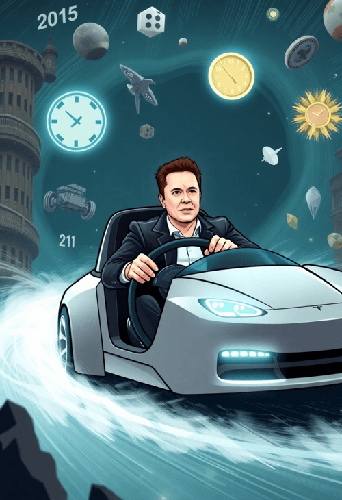 Elon Musk in a Time Machine Adventure