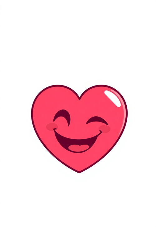 Happy Winking Heart Emoji in Vector
