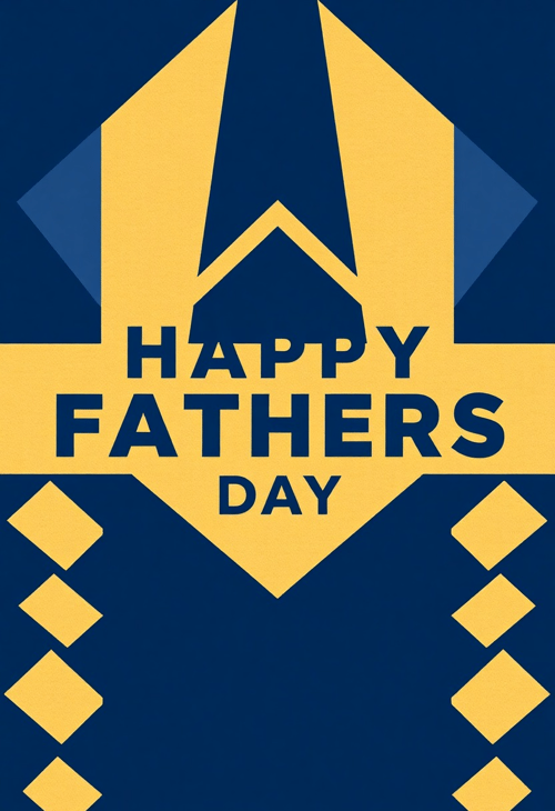 Minimalist Geometric Father's Day Card Design