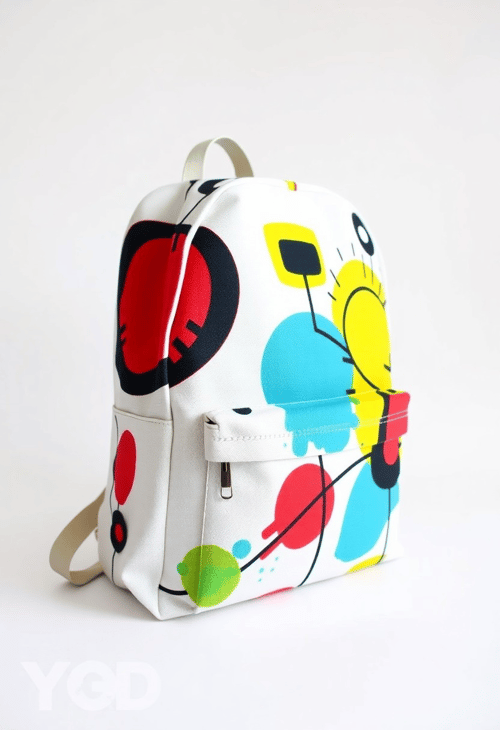 Splash of Color: Artistic Canvas Backpack