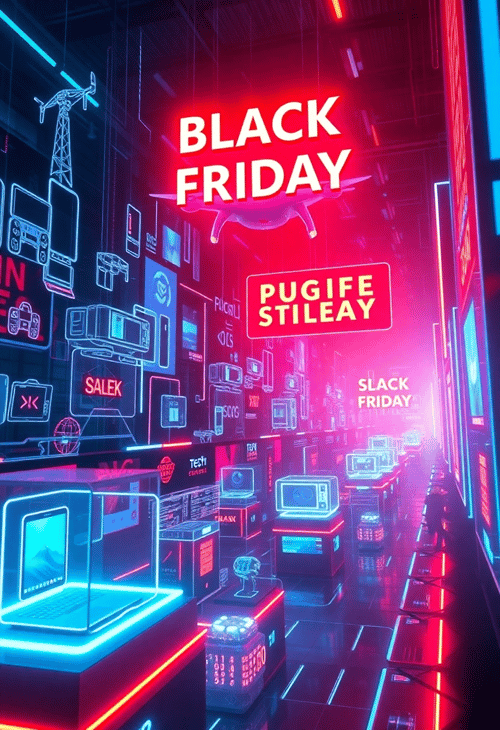 Futuristic Black Friday Tech Sale