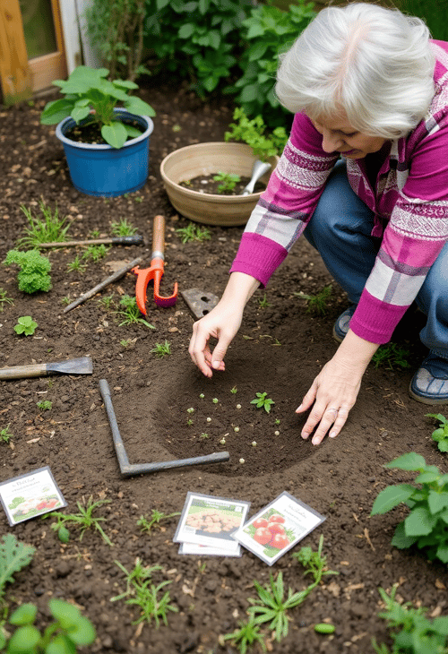 Planting Seeds in a Garden
