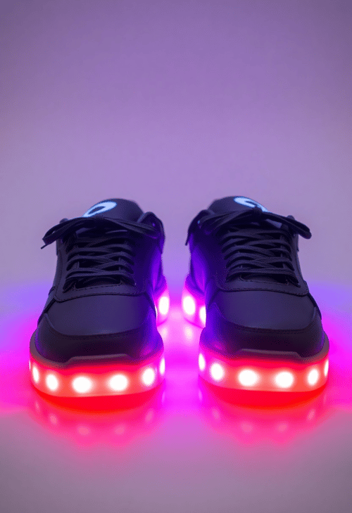 Futuristic Neon Sneakers with LED Soles