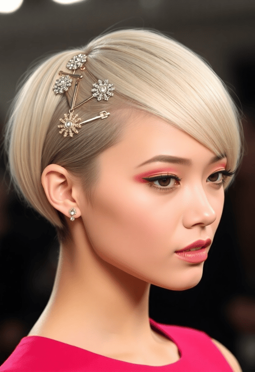 Hime Cut with Bold Accessories
