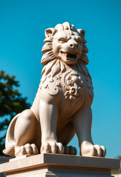 Mythological Leo Guardian Statue