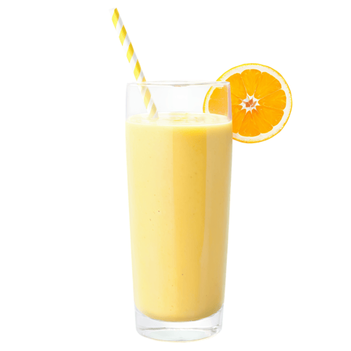 Orange Smoothie in Glass PNG