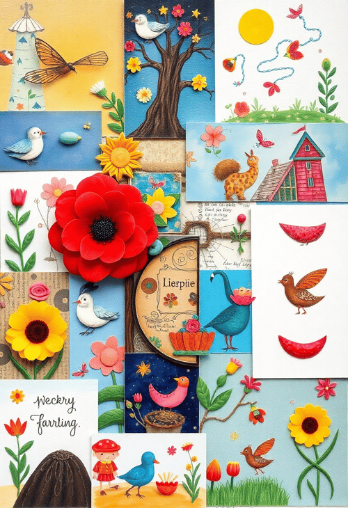 Whimsy Wonderland: A Playful Moodboard Collage