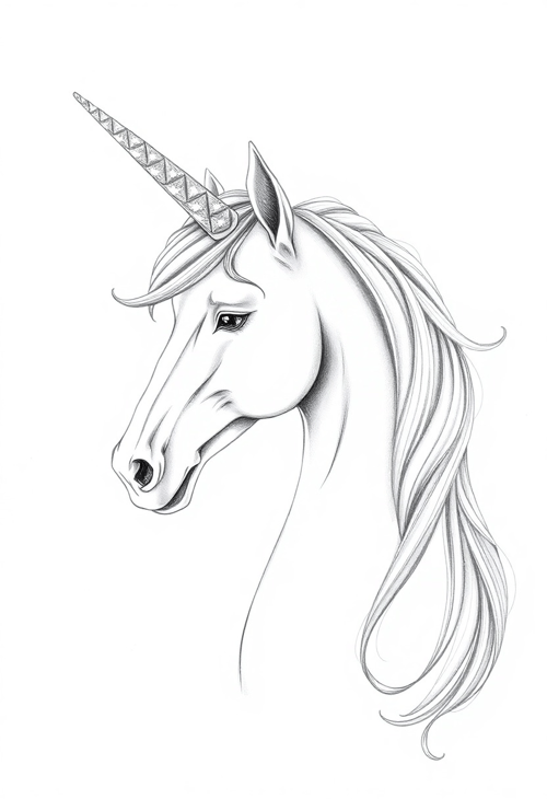 Starlit Unicorn Portrait