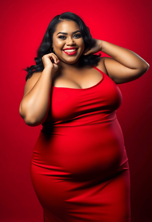 Radiant in Red: Confidence Unleashed