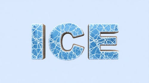 3D Frozen Ice Letters Text Effect
