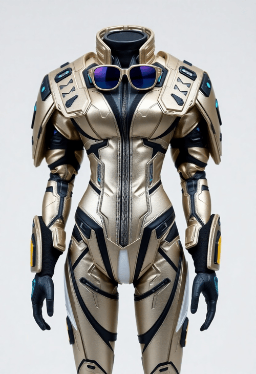 Cyber Chic: Futuristic Glam Doll Attire