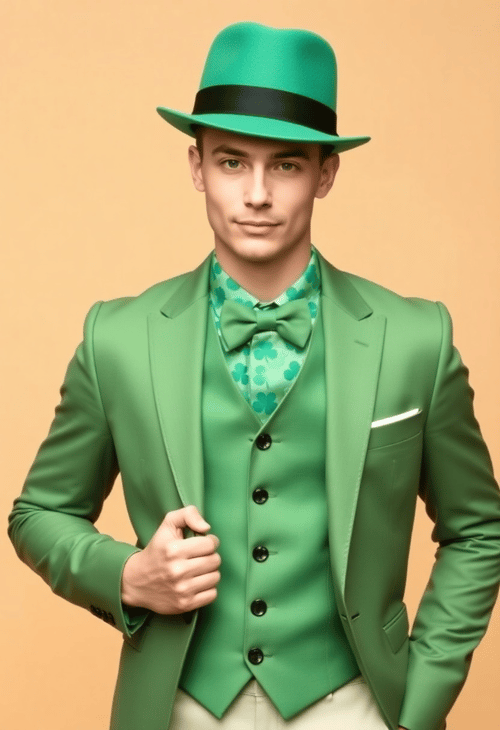 Dapper Leprechaun Man in Festive Attire