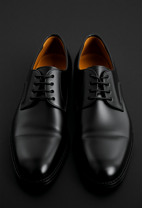 Classic Black Leather Oxford Shoes for Men