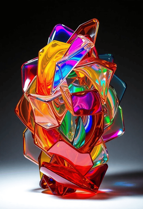 Abstract Glass Sculpture