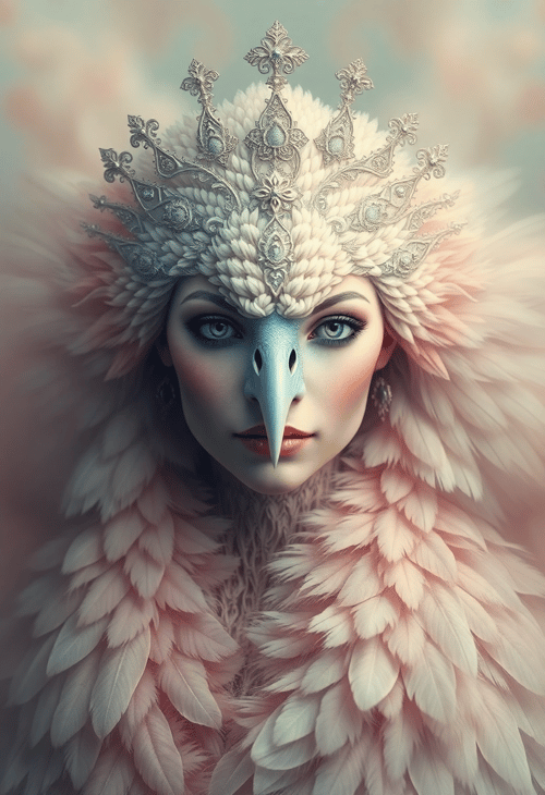 Dreamlike Portrait of an Avian Queen