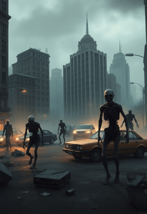 City Streets Overtaken by Urban Zombies