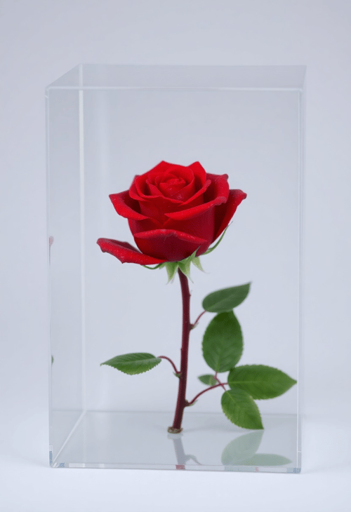 Ephemeral Beauty: The Rose in Glass