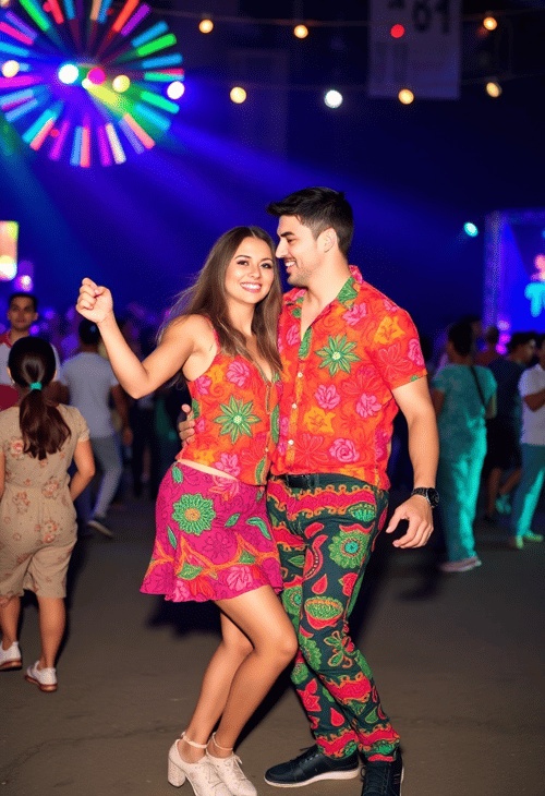 Festival Fun: Vivid Matching Patterns