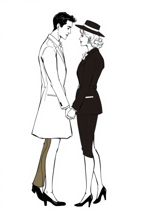 Retro Romance: A Couple in Classic Attire
