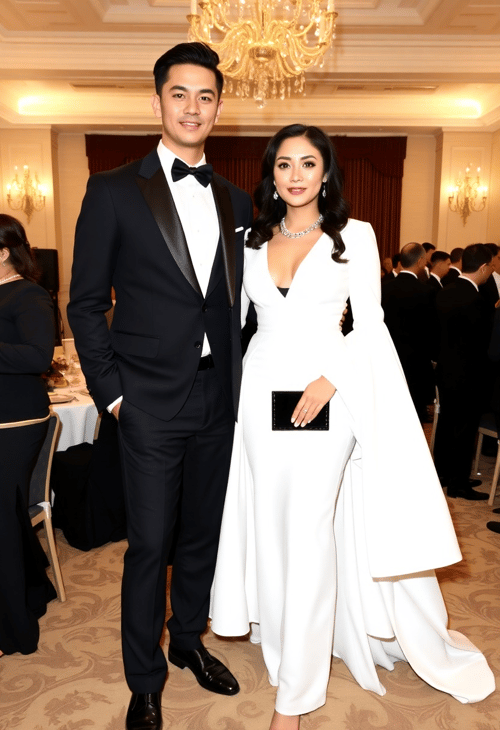 Classic Elegance: Black and White Attire