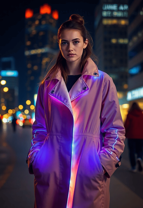 Solarpunk Fashion at Night