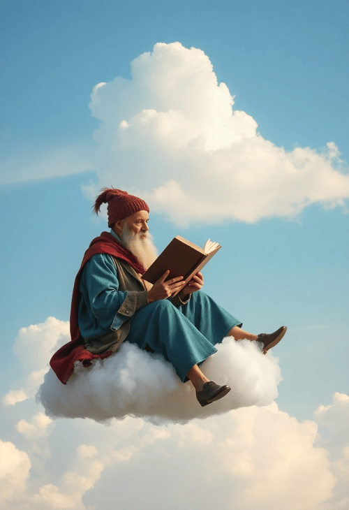 Cultural Curator: Historian Navigates Timelines on a Celestial Canvas