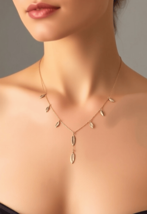 Delicate Gold Feather Necklace
