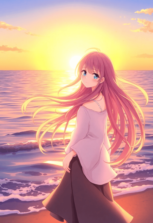 Radiant Sunset: The Gentle Smile