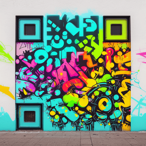 Graffiti QR Code Art Template