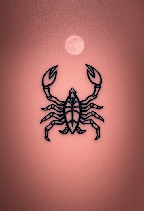 Scorpio Tattoo on a Starry Night