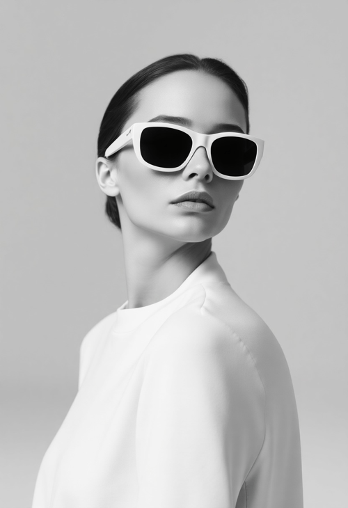 Monochrome Chic: Minimalist Black and White Sunglasses