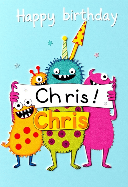 Monstrously Fun Birthday Card
