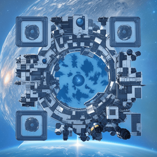 Space Station QR code Art