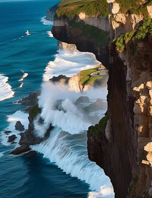 Ocean Cliffs Face Illusion Maker