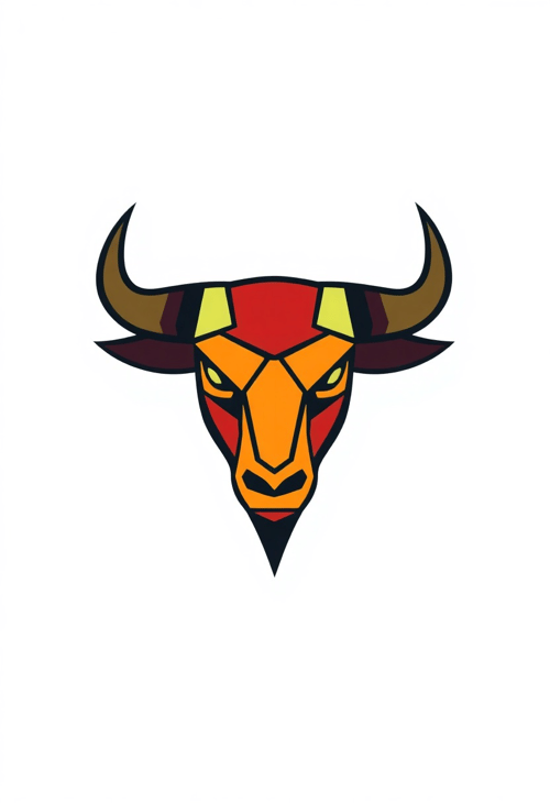 Modern Taurus Geometric Art