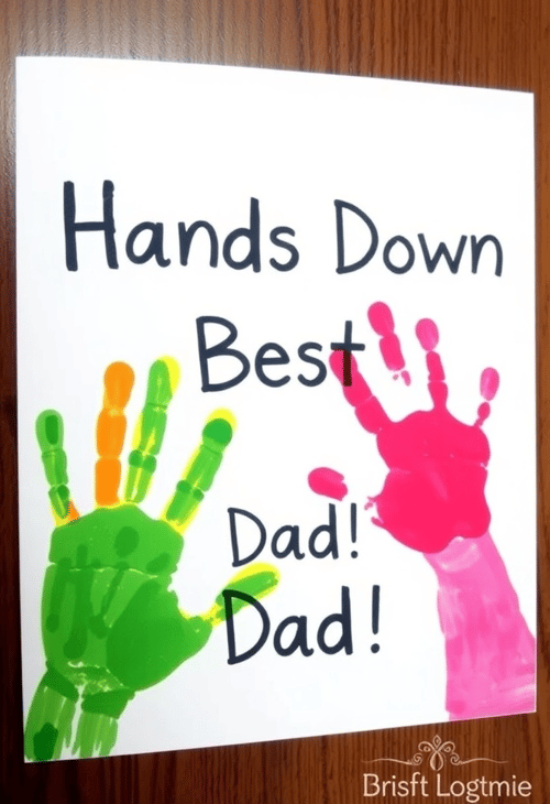 DIY Handprint Father's Day Card