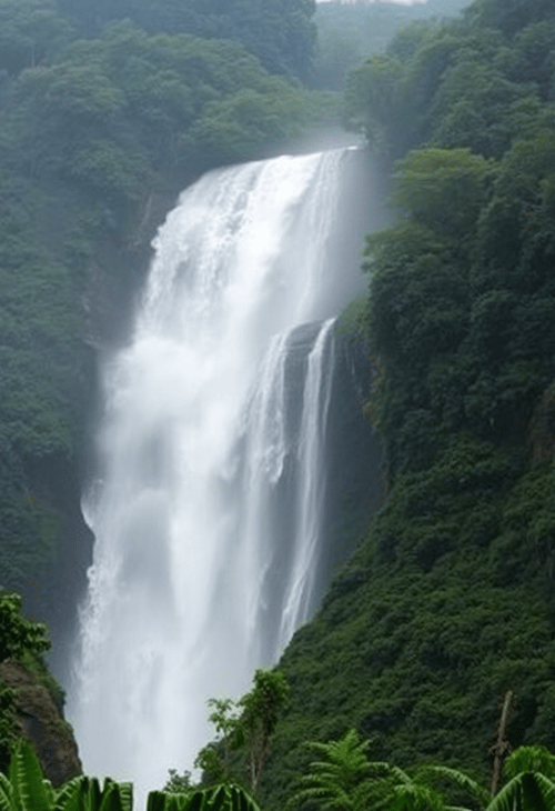 A Thundering Waterfall in the Heart of the Jungle