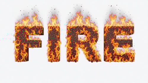 Fire Burning Text Typography Effect
