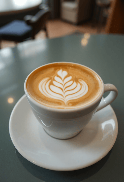 Artisan Latte with Intricate Latte Art