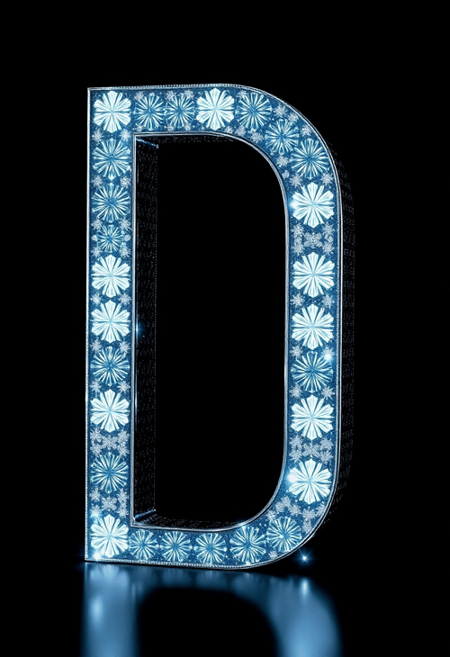 Dazzling Diamond: The Glimmering Shape of 'D'