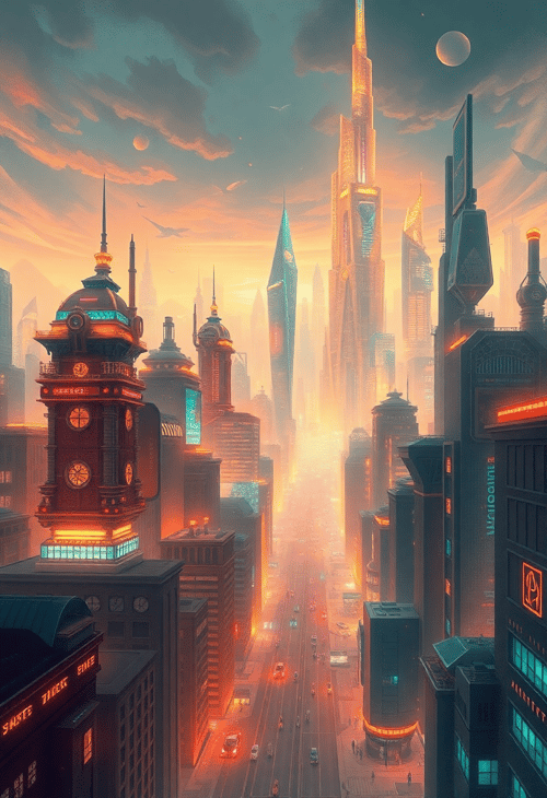 Futuristic Cityscape: The AI Vision