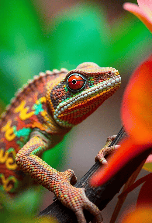 Reptilian Rainbow: The Chameleon's Colorful Camouflage