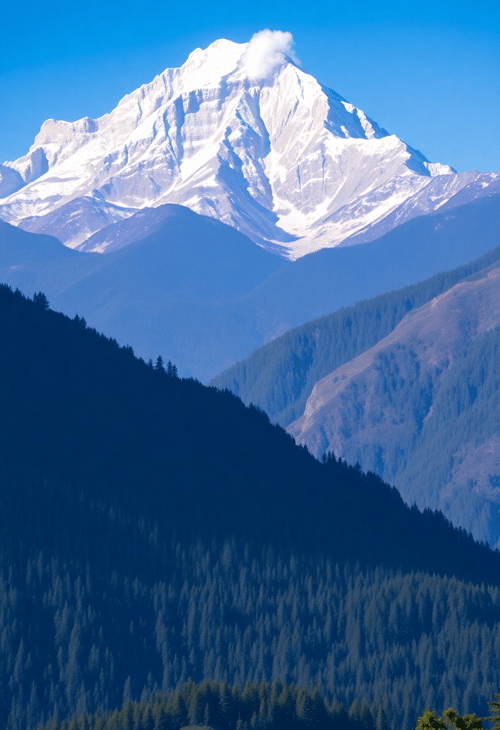 Towering Himalayas in Sikkim
