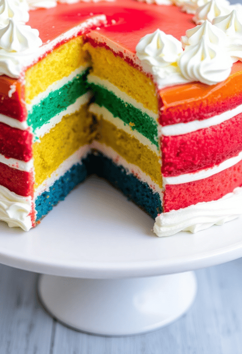 Chromatic Delight: Rainbow Layer Cake