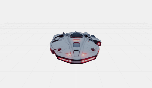 Spaceship 3D Model Generated with AI
