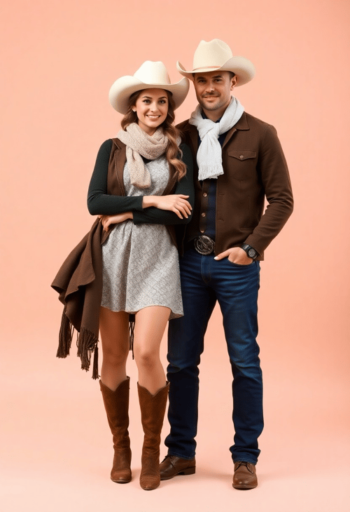 Chic Prairie Sweethearts Embrace