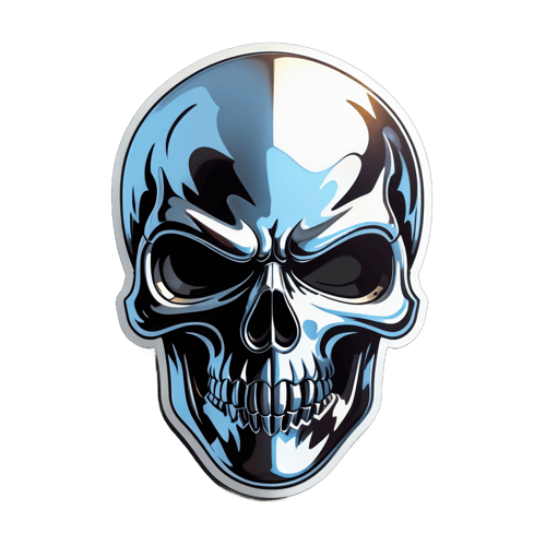 Metallic Skull Sticker Maker